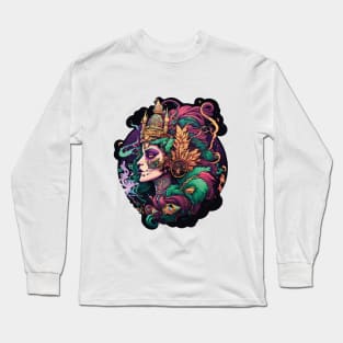 Mardi Gras Mask Queen Long Sleeve T-Shirt